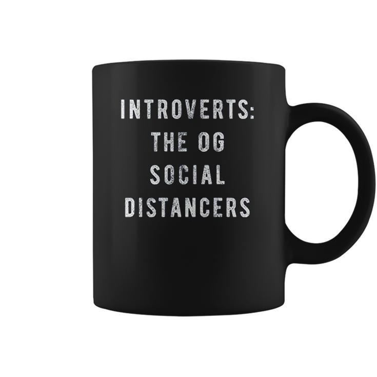 Introverts The Og Social Distancers Funny Virus Introvert Novelty Coffee Mug