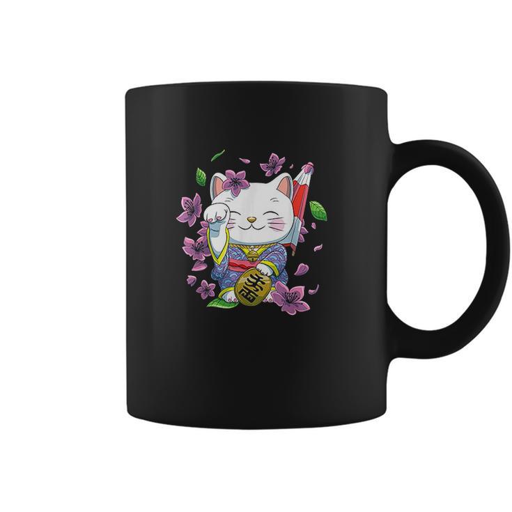 Japanese Maneki Neko Lucky Cat Coffee Mug