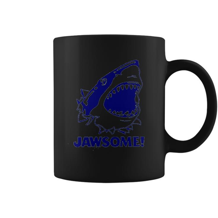 Jawsome Funny Jaws Shark  Saying Slogan Pun 80S Coffee Mug