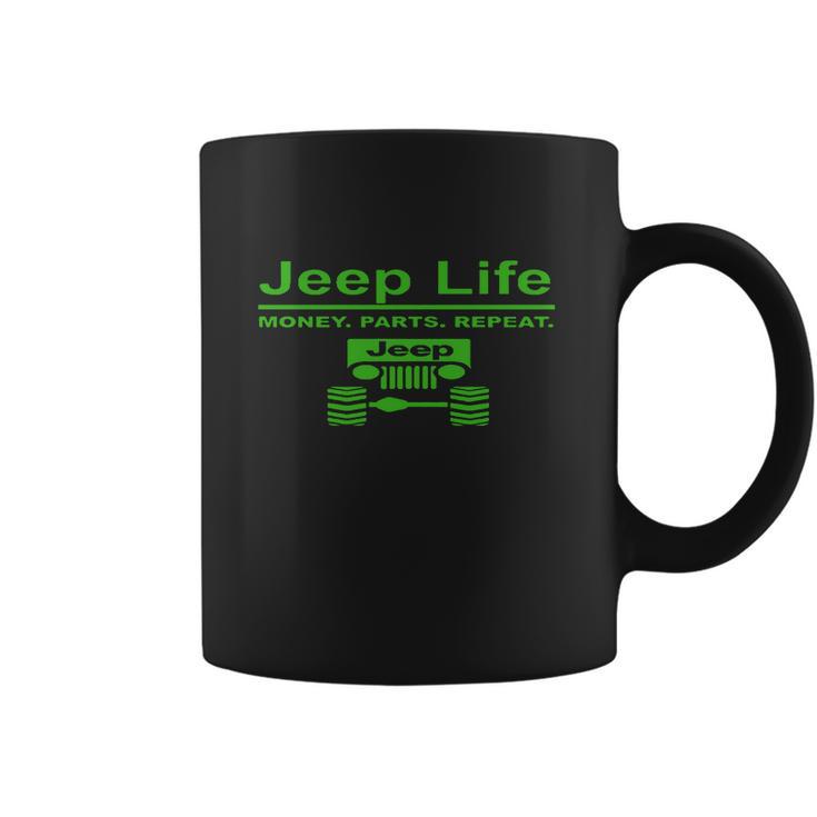 Jeep Life Money Parts Repeatt Shirt Coffee Mug