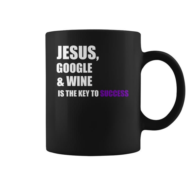 Jesus Google Wine Is The Key To Success Creative Coffee Mug