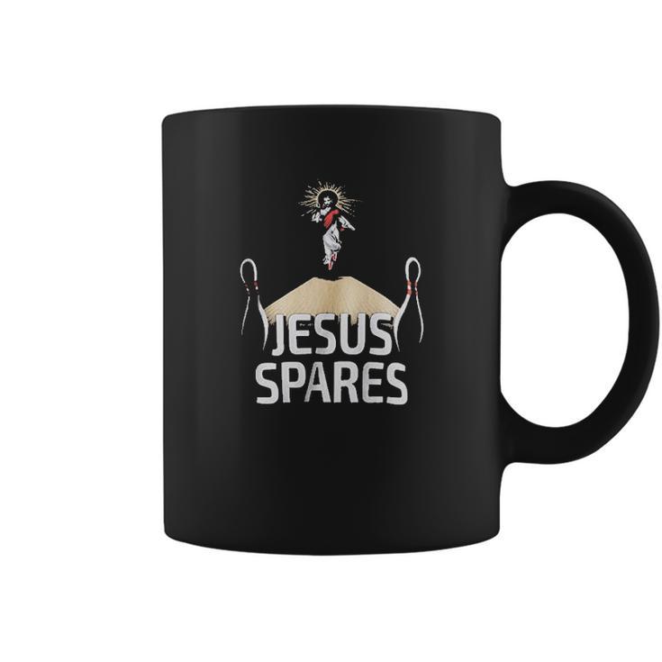 Jesus Spares Funny Bowling Team Bowler Alley League Christian Humor Coffee Mug