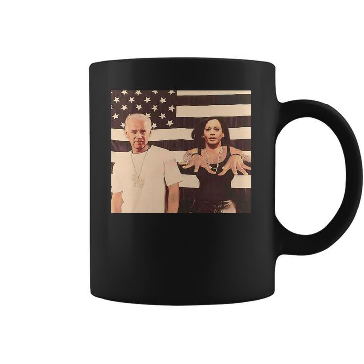 Joe Biden And Kamala Harris Make Shup Outkast Stankonia America Flag Shirt Mf Coffee Mug