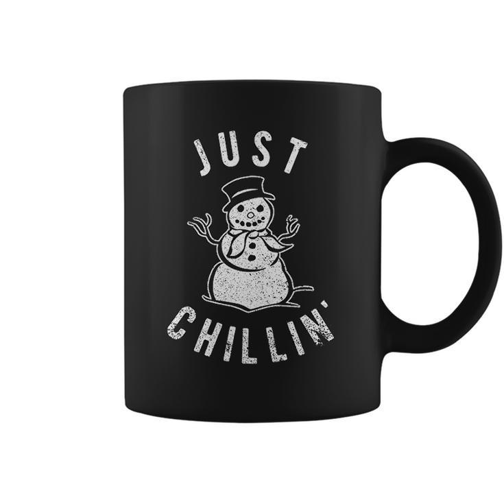 Just Chillin Snowman Hilarious Saying Funny Coffee Mug