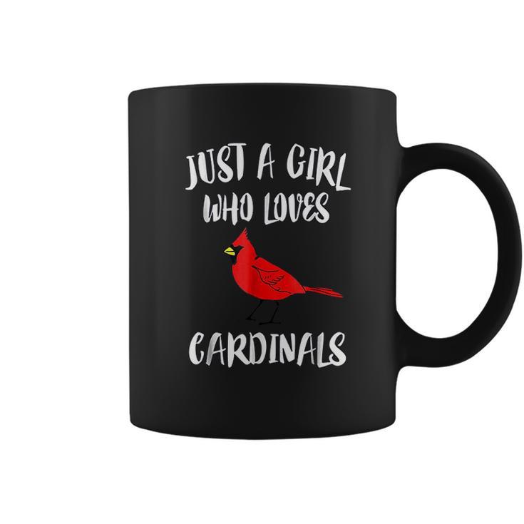 Just A Girl Who Loves Cardinals   Bird Birding Gift Coffee Mug