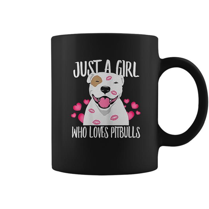 Just A Girl Who Loves Pit Bulls Dog Lover Coffee Mug