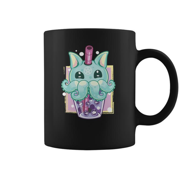 Kawaii Pastel Goth Creepy Creature Boba Bubble Tea Vaporwave Coffee Mug