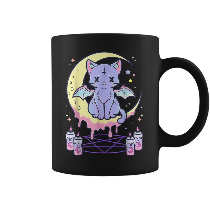 Kawaii Pastel Goth Cute Creepy Black Cat Men Women T-Shirt Graphic Print Casual Unisex Tee Coffee Mug