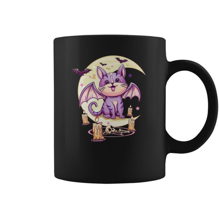 Kawaii Pastel Goth Cute Creepy Cat Vaporwave Menhera Nu Goth Coffee Mug