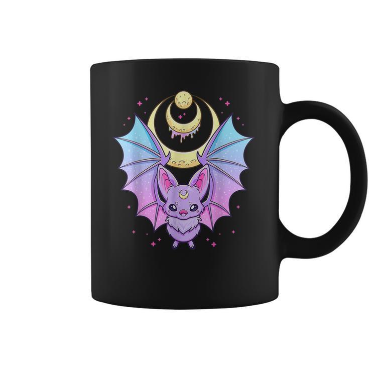 Kawaii Pastel Goth Cute Creepy Crescent Moon Bat  Men Women T-Shirt Graphic Print Casual Unisex Tee Coffee Mug