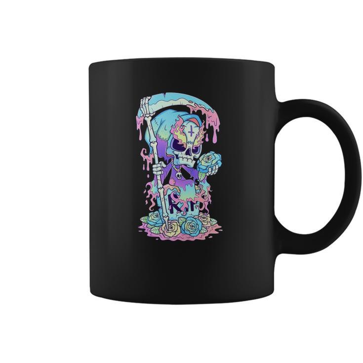 Kawaii Pastel Goth Cute And Creepy Death Grim Reaper Coffee Mug