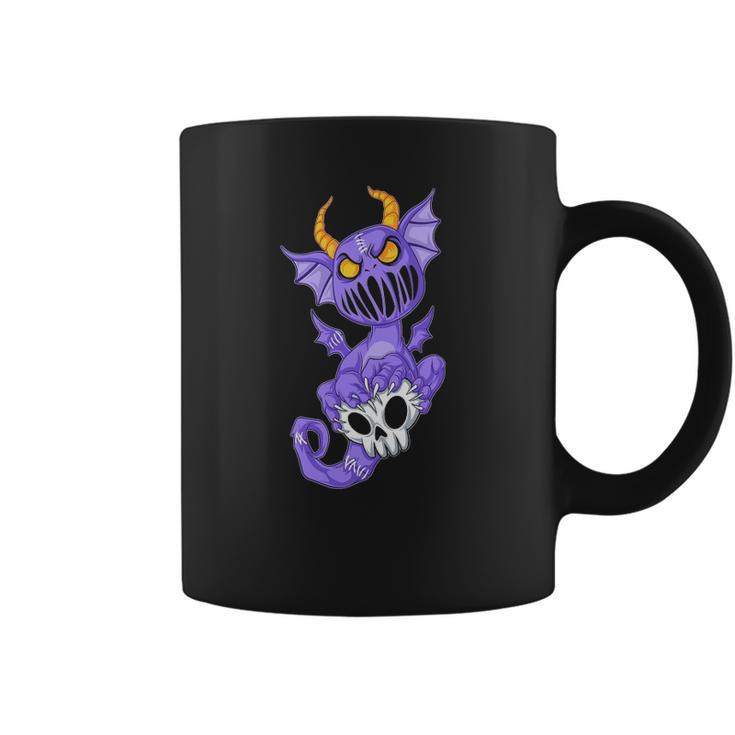 Kawaii Pastel Goth Cute Creepy Demon Dragon & Skull Coffee Mug