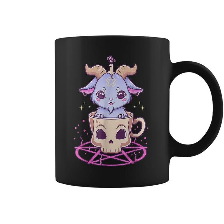 Kawaii Pastel Goth Cute Creepy Pentacle Baphomet Goat  V2 Men Women T-Shirt Graphic Print Casual Unisex Tee Coffee Mug