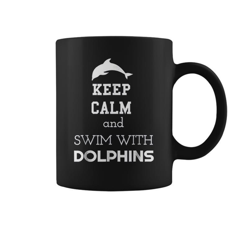 Keep Calm And Swim With Dolphins Coffee Mug