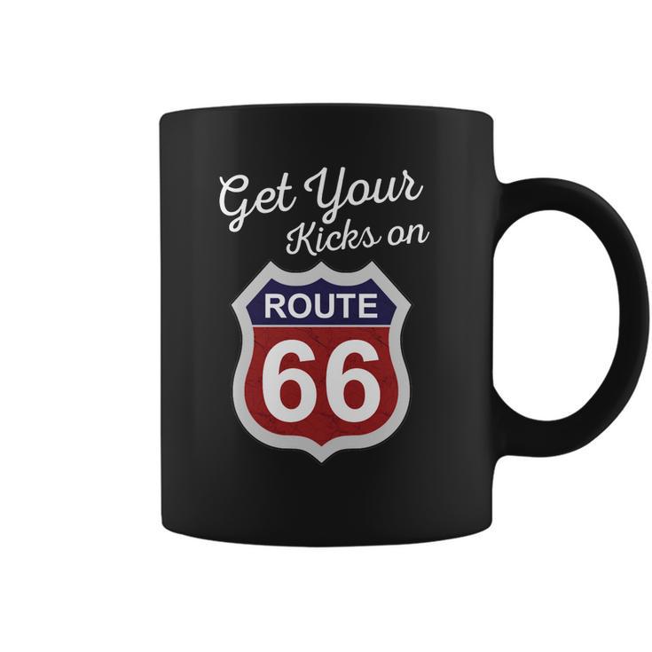 Get Your Kicks Route 66 Distressed &S Coffee Mug