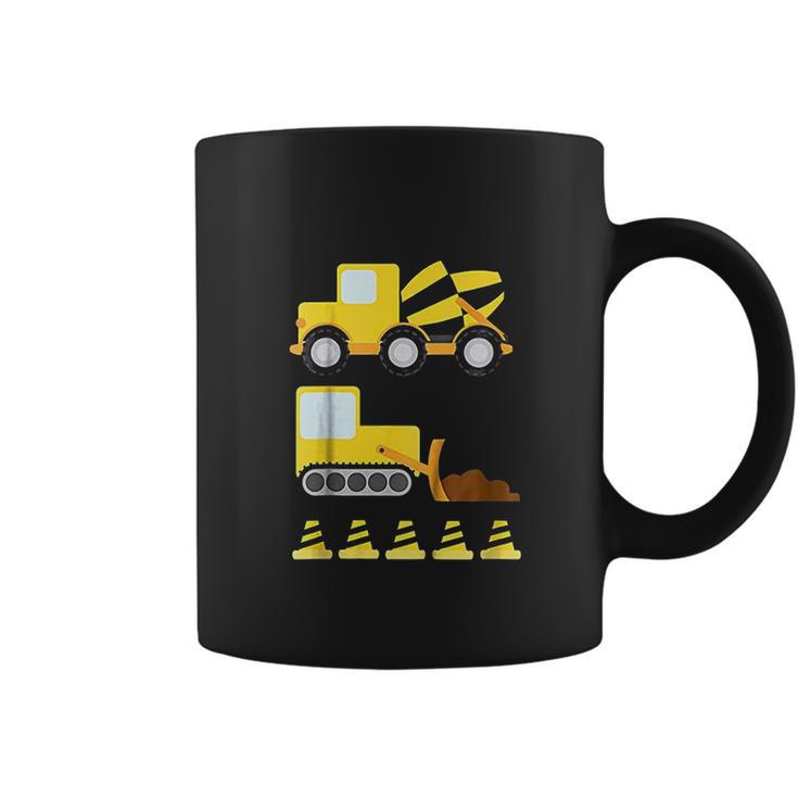 Kids Boys Construction Diggers And Trucks Coffee Mug