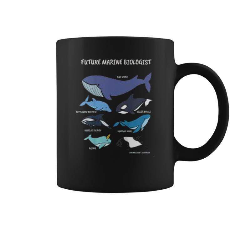 Kids Future Marine Biologist Types Of Whales And Dolphins Whale Biology Pun Coffee Mug