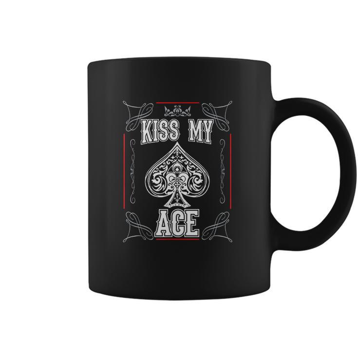 Kiss My Ace Funny Ace Of Spades Coffee Mug