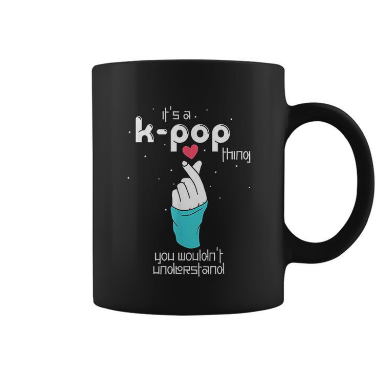 Korean Style Finger Heart Hand Symbol Pop Music Lover K Pop Coffee Mug