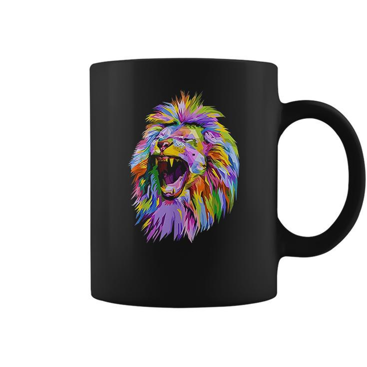 Lion Head Colorful Coffee Mug