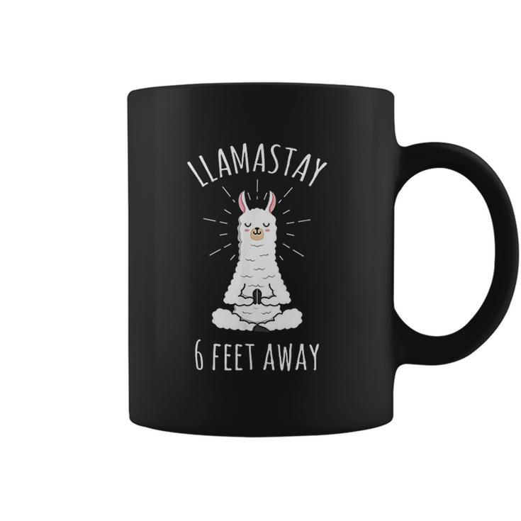 Llamastay 6 Feet Away Funny Llama Social Distancing Coffee Mug