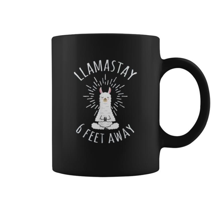 Llamastay 6 Feet Away Funny Social Distancing Coffee Mug