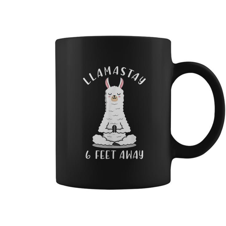 Llamastay 6 Feet Away Funny Social Distancing Llama Yoga Coffee Mug