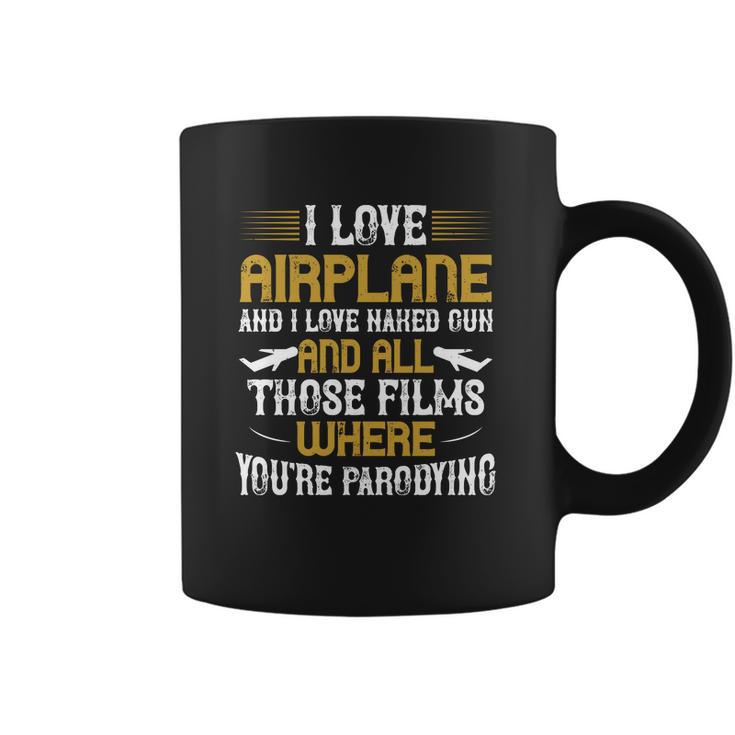 I Love Airplane And I Love Naked Coffee Mug