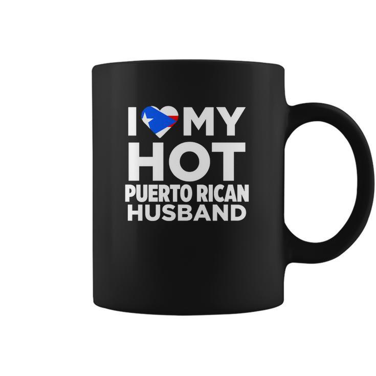 I Love My Hot Puerto Rican Husband Puerto Rico Tshirt Coffee Mug