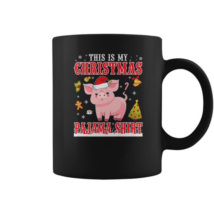 Lovely Pig On Snow Gilf This Is My Christmas Pajama Coffee Mug