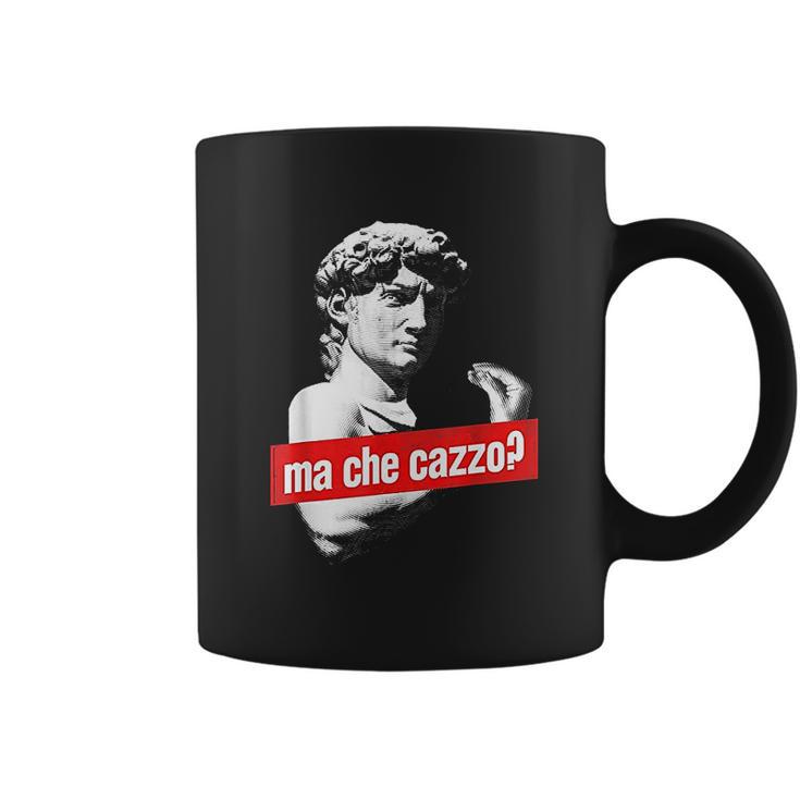 Ma Che Cazzo David Statue With Italian Hand Gesture Coffee Mug