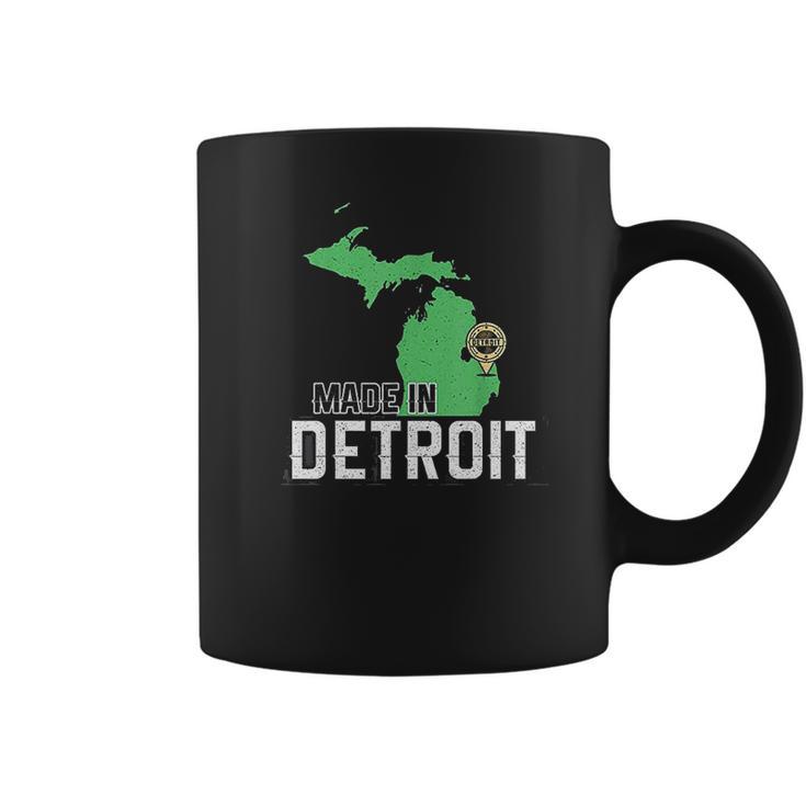 Made In Detroit Michigan State Map Motor City Area 313 Gift Detroit Gifts Coffee Mug