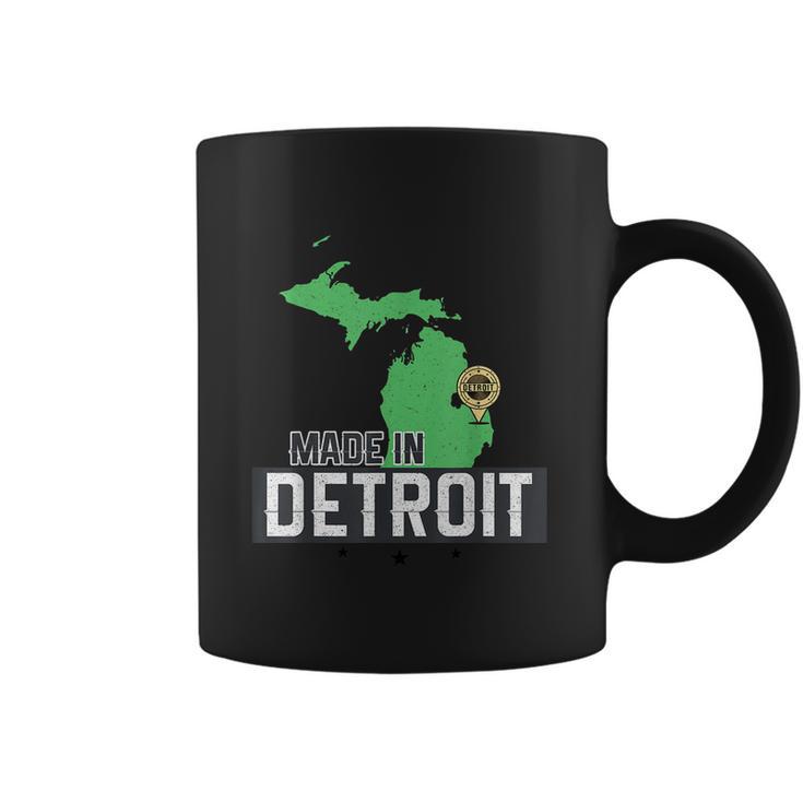 Made In Detroit Michigan State Map Motor City Area  Graphic Design Printed Casual Daily Basic Coffee Mug