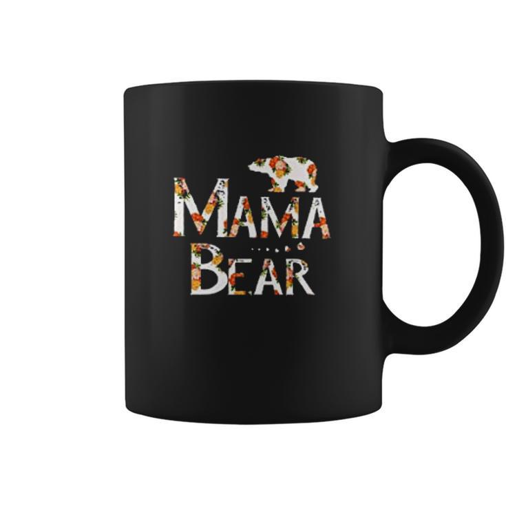 Mama Bear Mom Life Floral Heart Coffee Mug