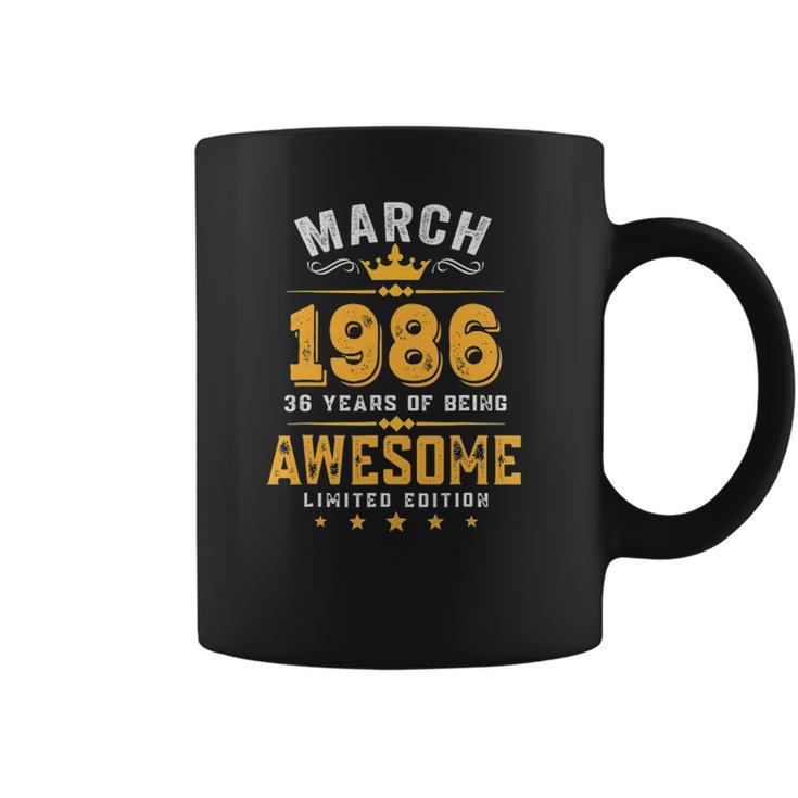 March 1986 36 Years Old Limited Edition 36Th Birthday Coffee Mug