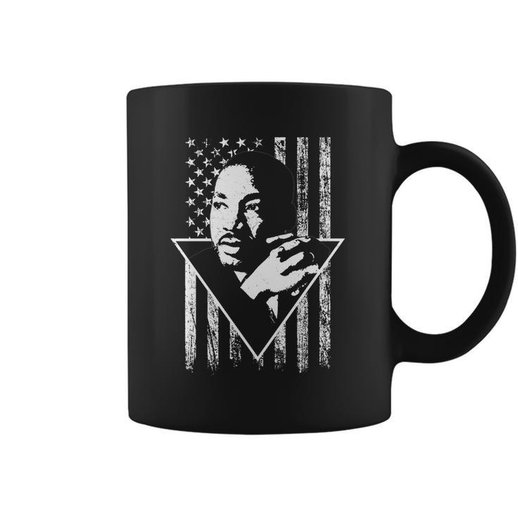 Martin Luther King Jr Distressed Usa Flag Coffee Mug