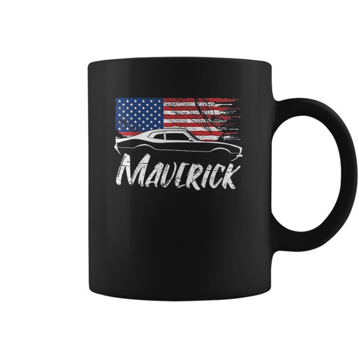 Maverick 302 Vintage American Flag Usa Muscle Car Coffee Mug