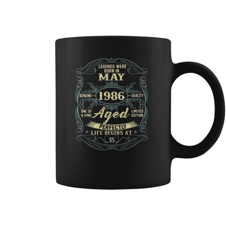 May 1986 35Th Birthday Gift 35 Years Old Men Women Coffee Mug