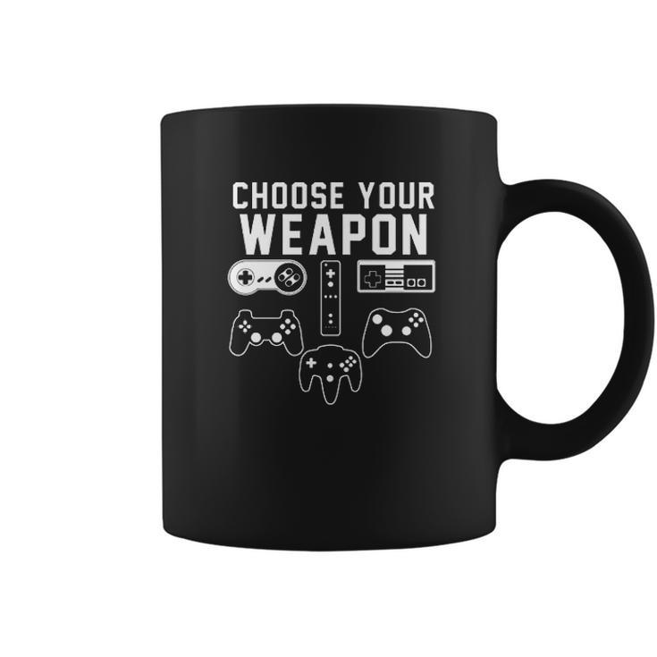 Mens Choose Your Weapon Console Gamer Funny Coffee Mug