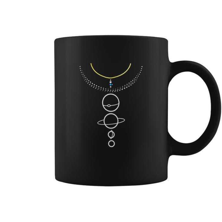 Minimalist Solar System Cool Artistic Astronomy Planet Nasa Nerd Space Coffee Mug