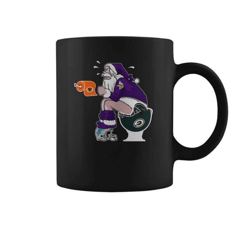 Minnesota Vikings Vs Detroit Lions Chicago Bears Green Bay Packers Santa Claus Shirt Coffee Mug