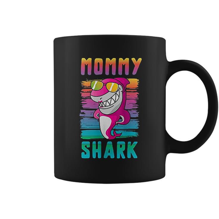 Mommy Shark Funny Retro Vintage Gifts For Mother Coffee Mug