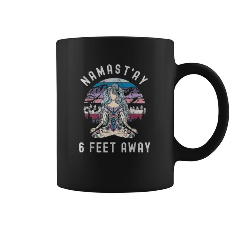 Namastay 6 Feet Away Social Distancing Design Coffee Mug