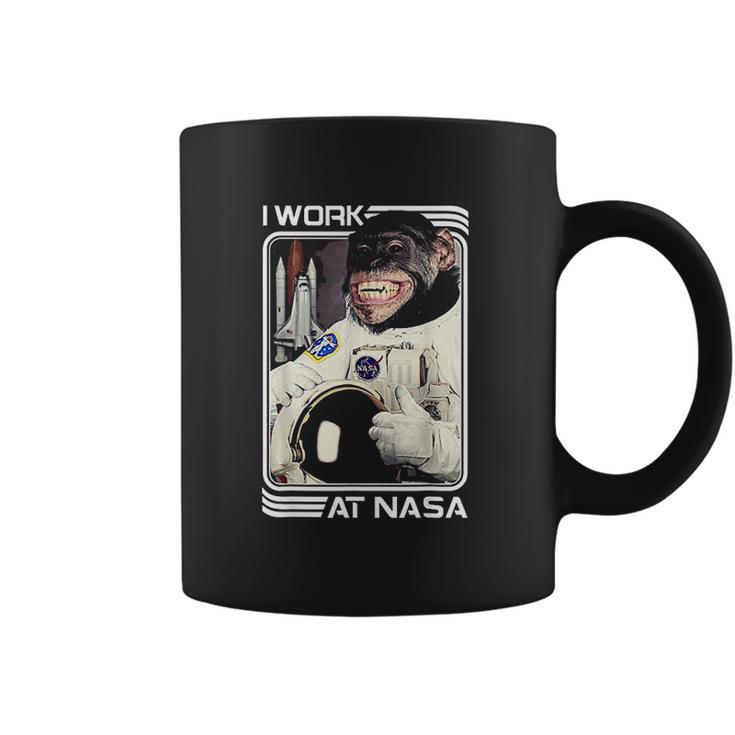 Nasa I Work There Chimpanzee Coffee Mug