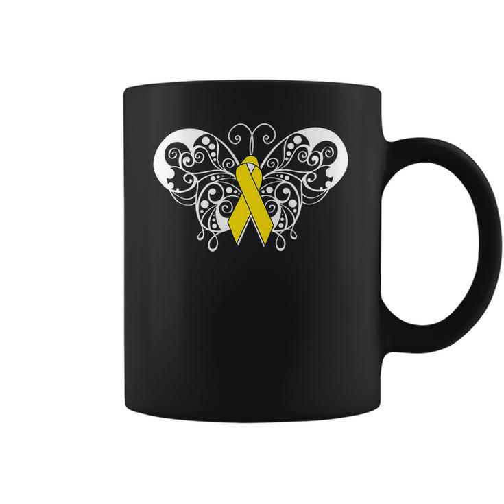 Neuroblastoma Awareness Ribbon Butterfly Coffee Mug