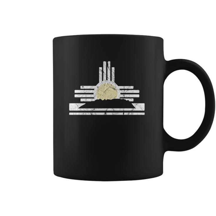 New Mexico Sandia Mountain Skyline And Zia Symbol Coffee Mug