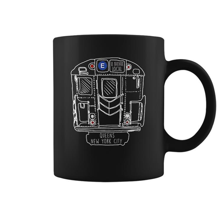 New York City Subway Queens E Train Coffee Mug