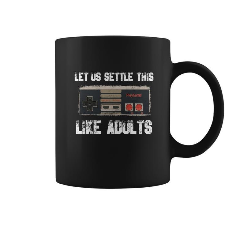 Nintendo Gamer Controller _Quot_Lets Settle This Like Adults_Quot_ T-Shirt Coffee Mug