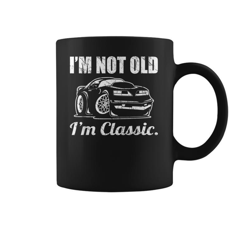 Im Not Old Im Classic Funny Seventies Muscle Car Cartoon Coffee Mug