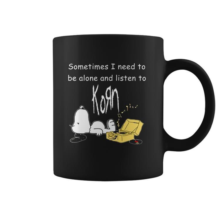 Official Sometimes I Need To Be Alone And Listen To Korn Snoopy Shirt Coffee Mug